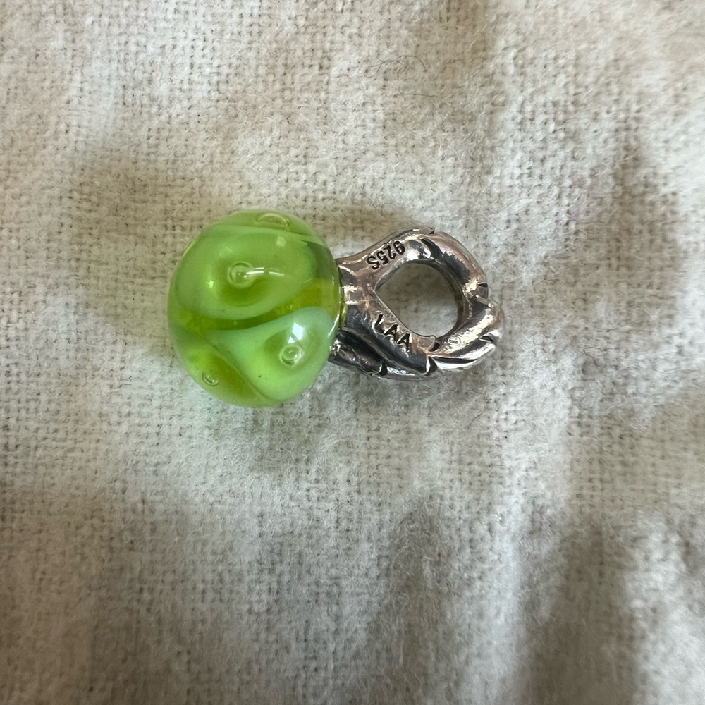 Trollbeads Lime Green and Silver Spring Charm - Picture 2 of 4